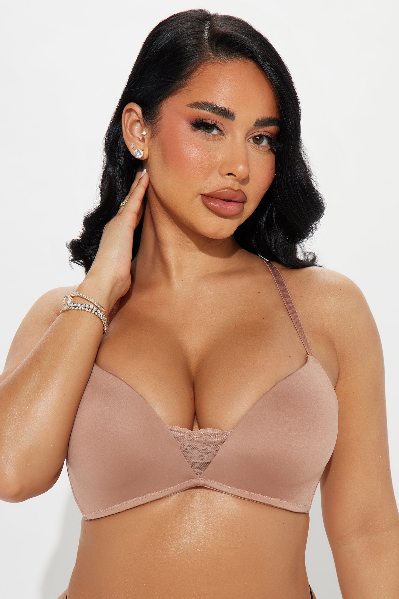 Lover Girl Wireless Push Up Wireless Bra - Mocha/combo