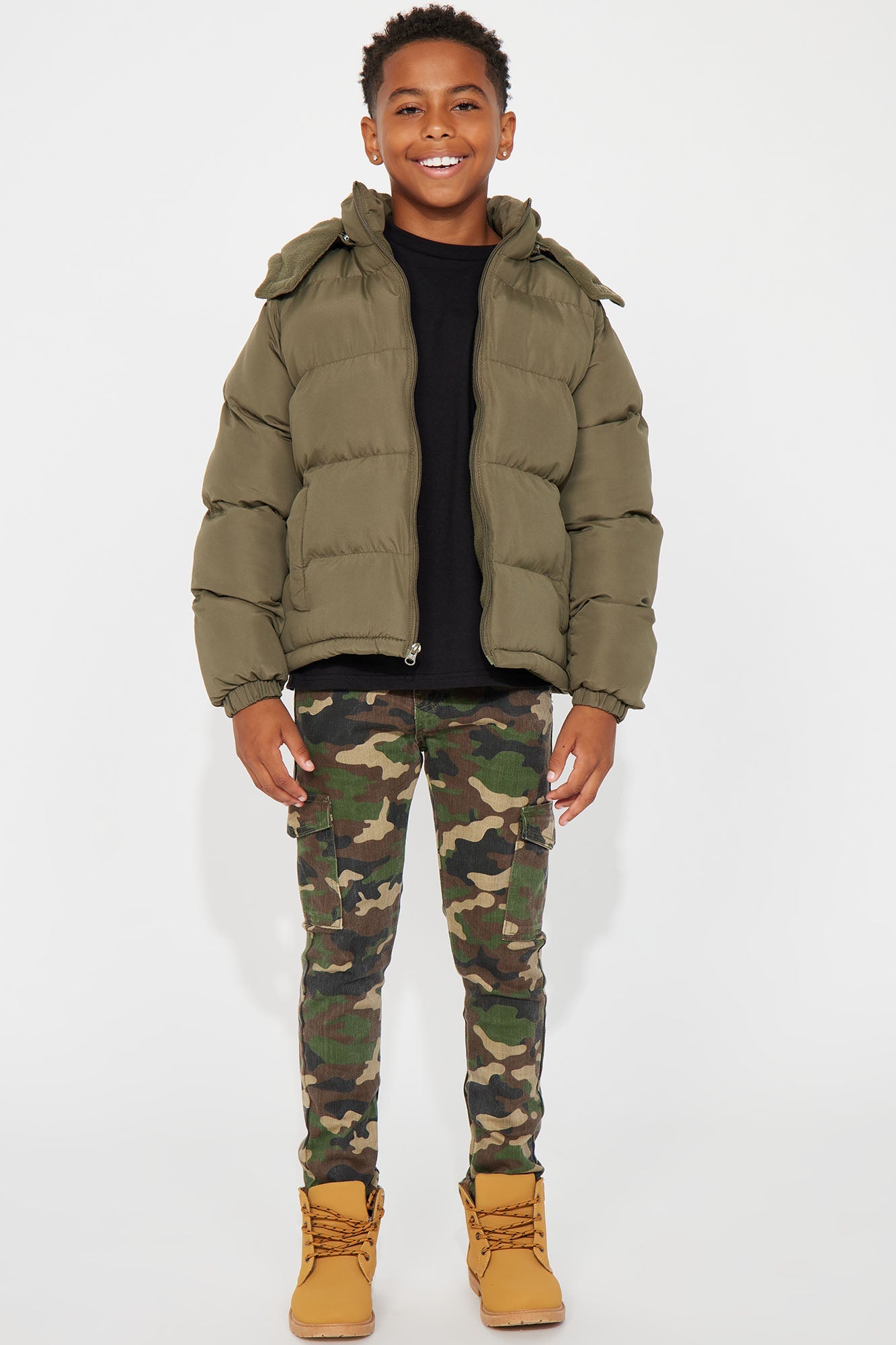 Mini Loyalty Puffer Jacket - Olive