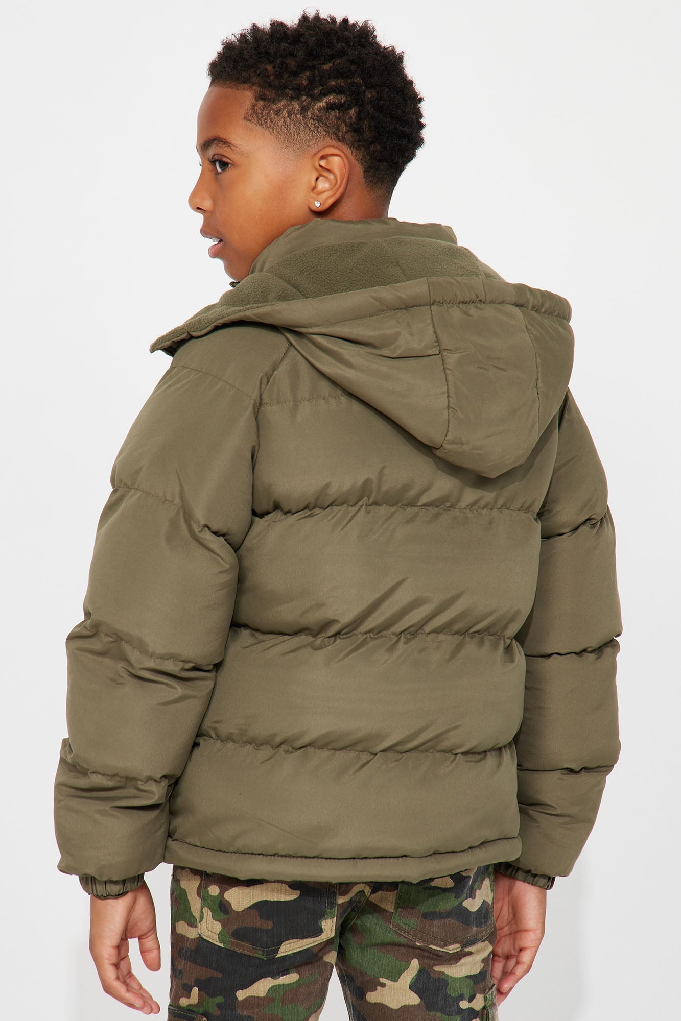 Mini Loyalty Puffer Jacket - Olive
