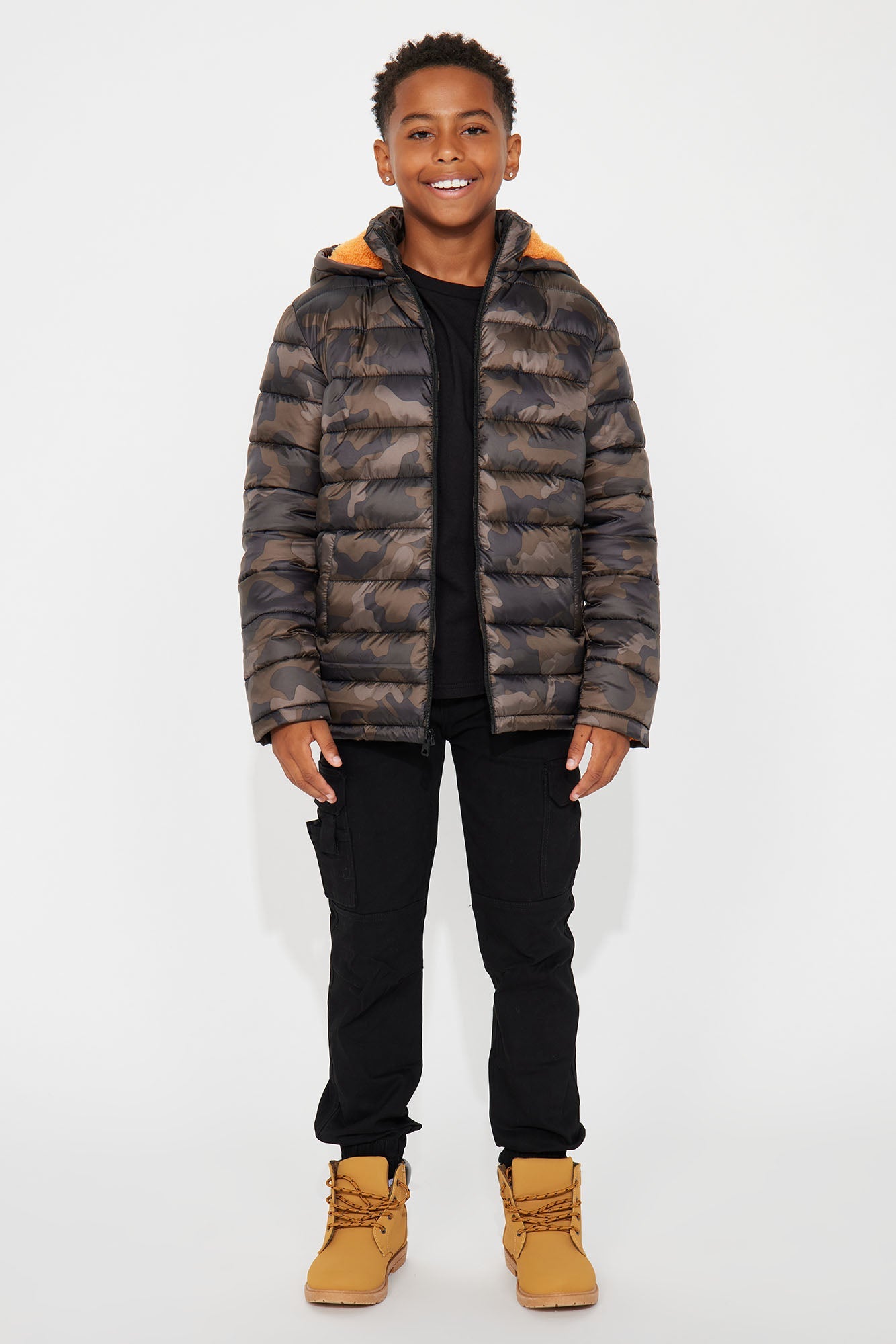 Mini So Young And Fly Puffer Jacket - Camouflage