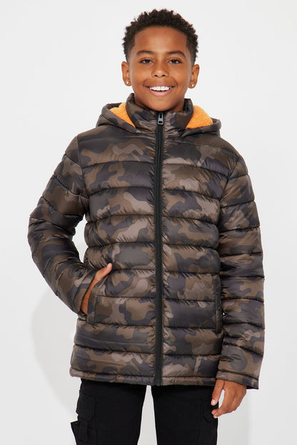 Mini So Young And Fly Puffer Jacket - Camouflage