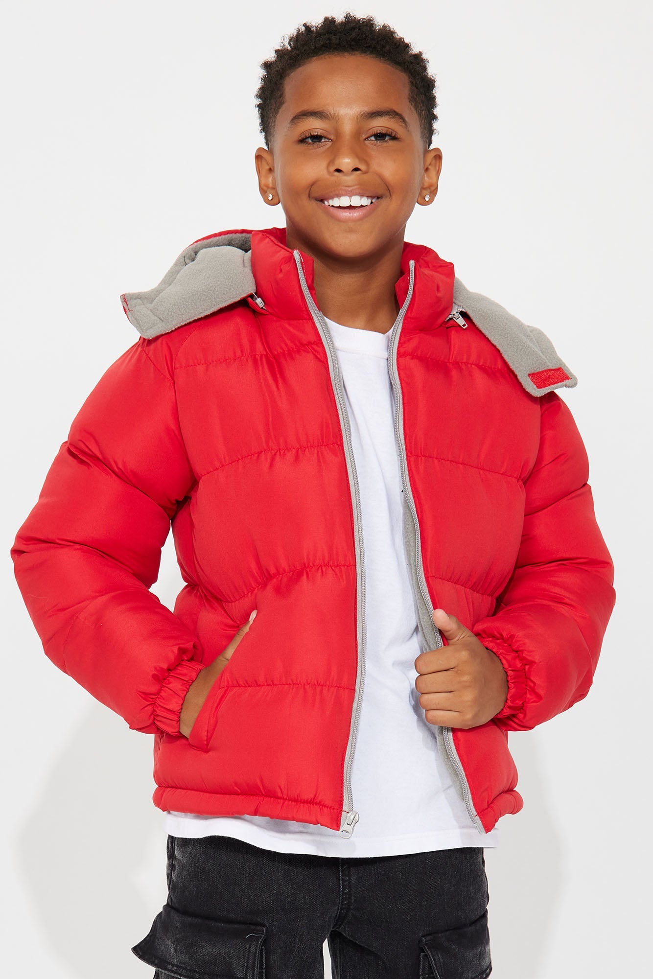 Mini Loyalty Puffer Jacket - Red