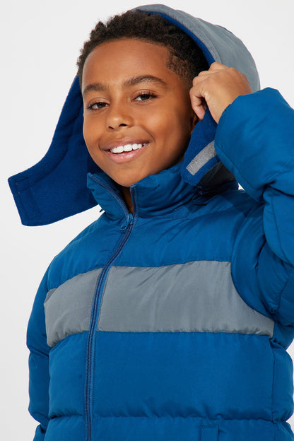 Mini Ready For The Colder Weather Puffer Jacket - Navy/combo