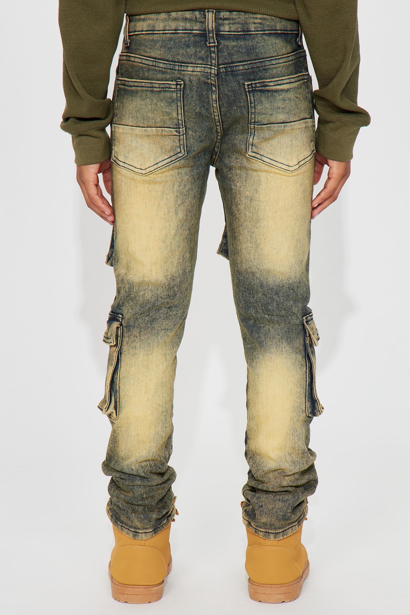 Mini Migo Cargo Denim Jean - Vintage Wash