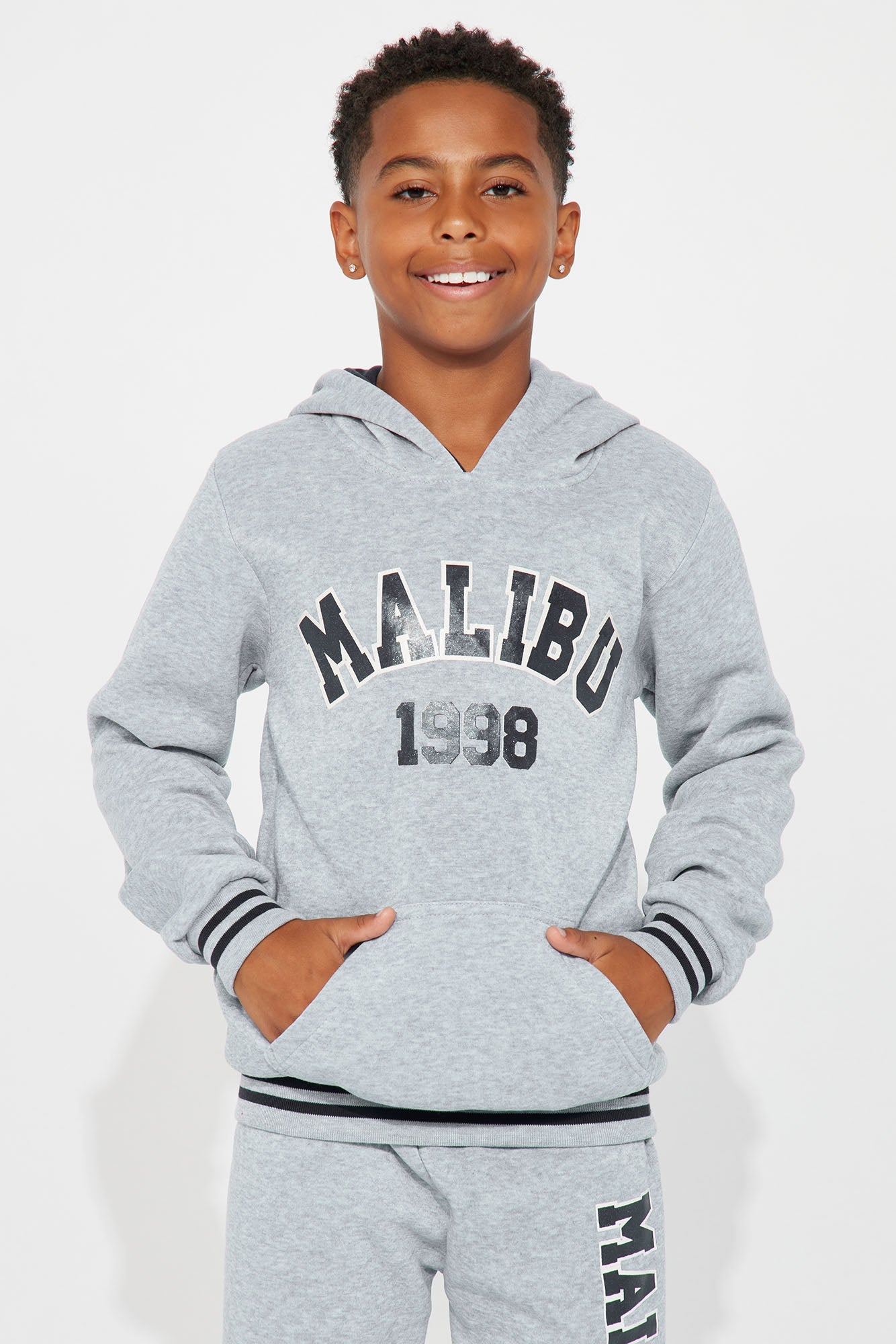 Mini Malibu 98 Fleece Set - Grey