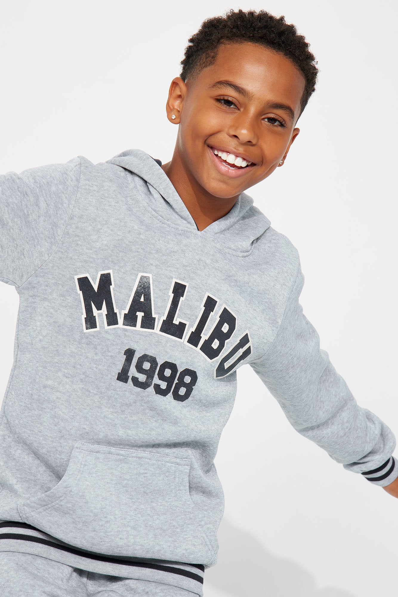Mini Malibu 98 Fleece Set - Grey