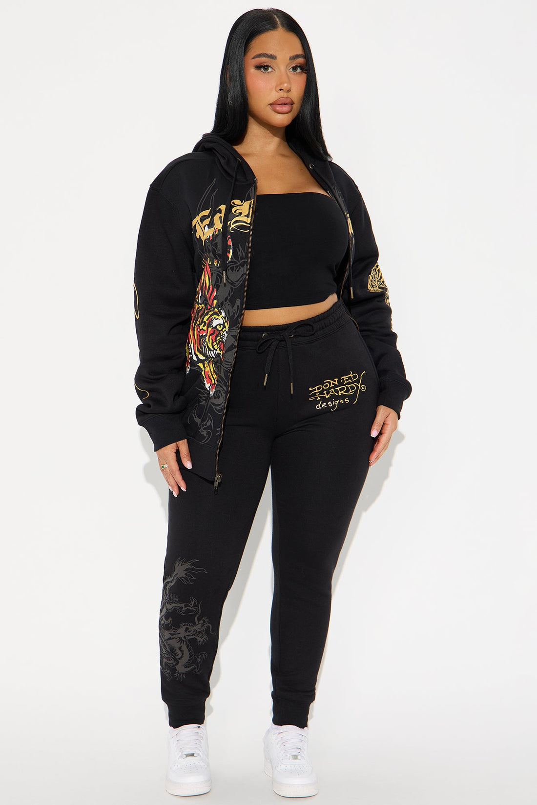 Ed Hardy Deja Vu Tiger Jogger - Black