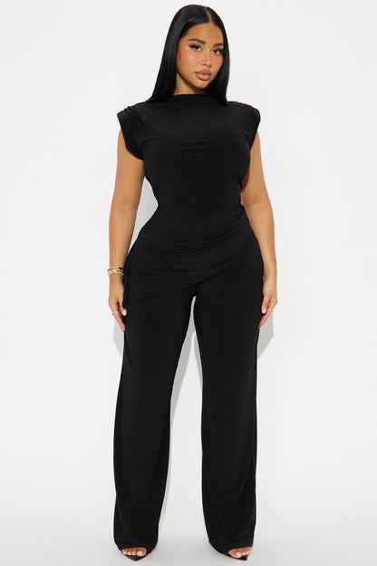 Bold Moves Wide Leg Pant Set - Black