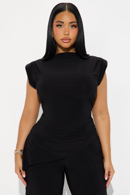 Bold Moves Wide Leg Pant Set - Black