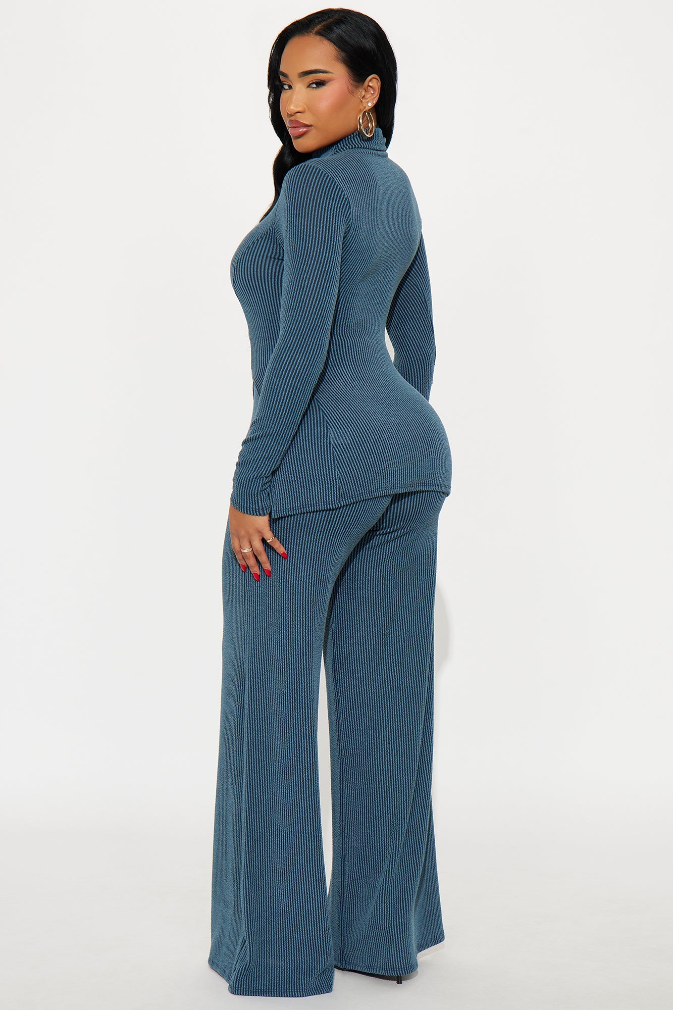 Joelle Ribbed Pant Set - Hunter