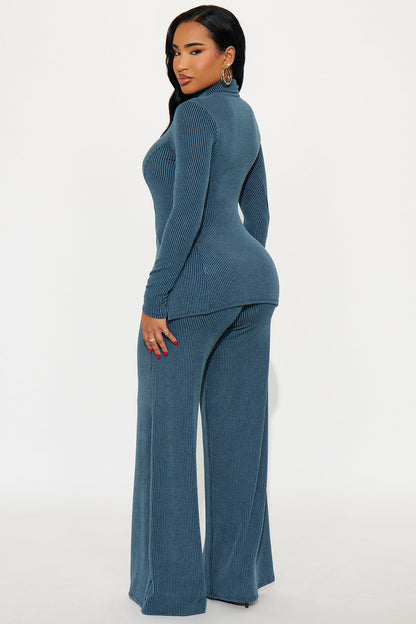 Joelle Ribbed Pant Set - Hunter
