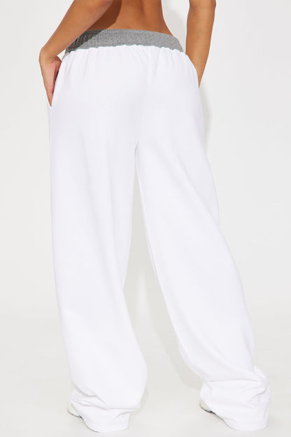 Ryder Fleece Lounge Pant - White