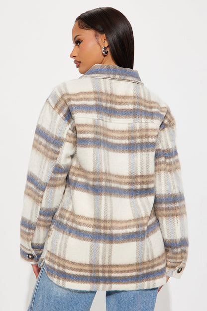 Nashville Living Plaid Shacket - Blue/combo