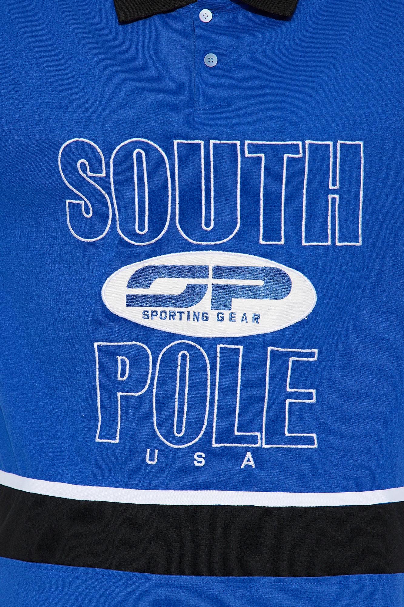 Southpole USA Oversized Polo Jersey Tee - Blue