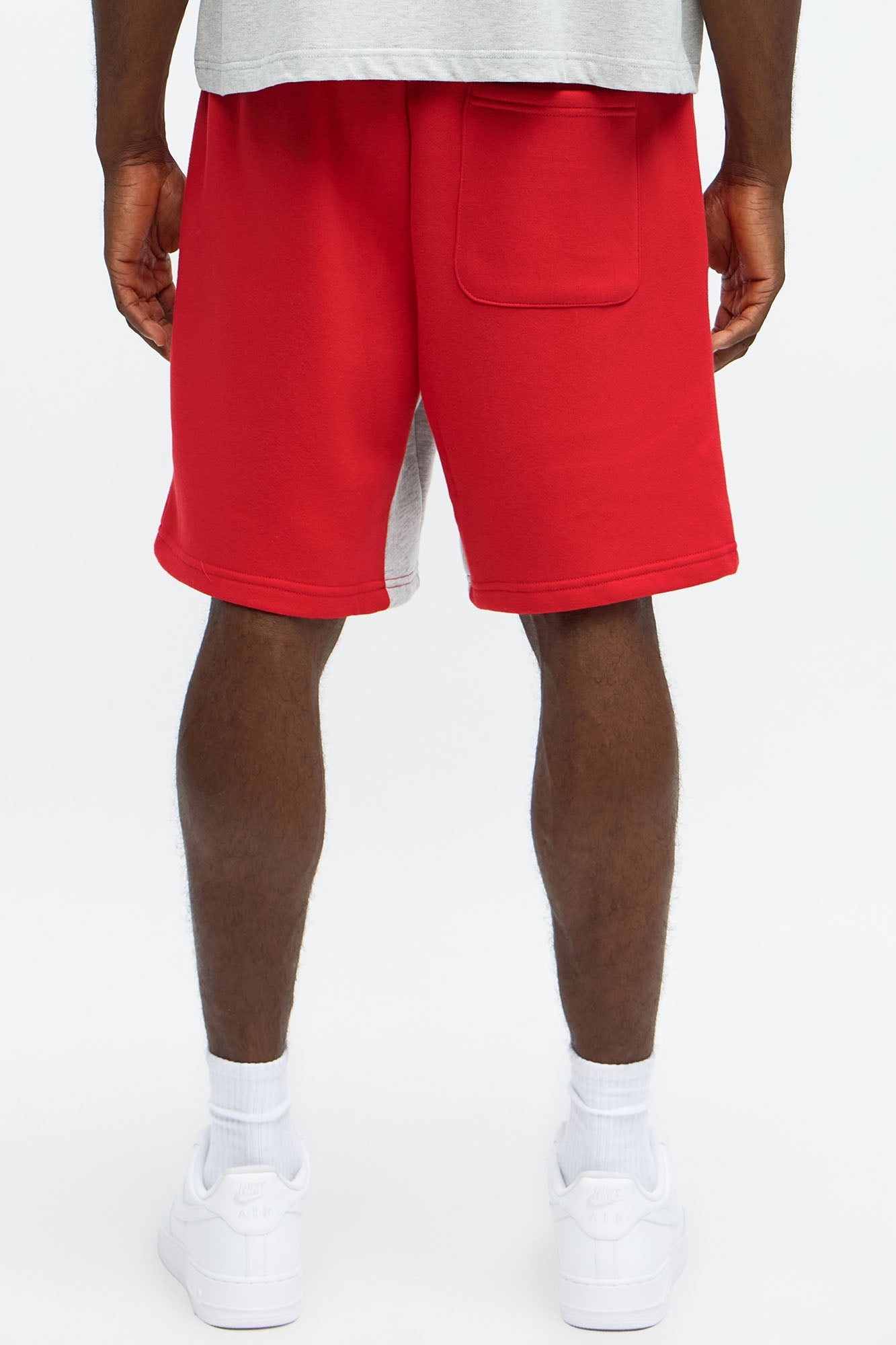 Tyson Relaxed Number 3 Patch Sweatshorts - Red/combo