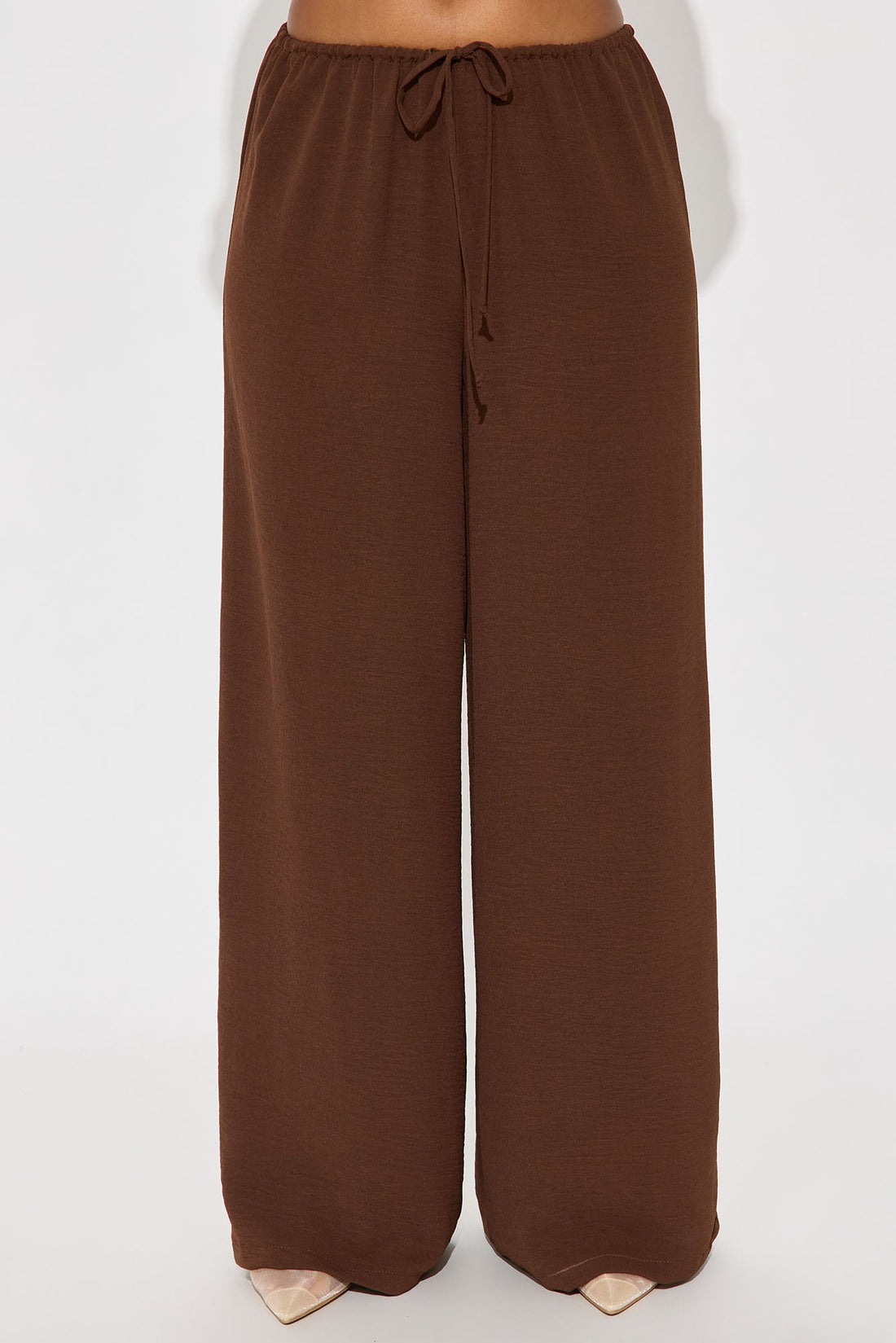 Running Errands Wide Leg Pant 32″ - Brown