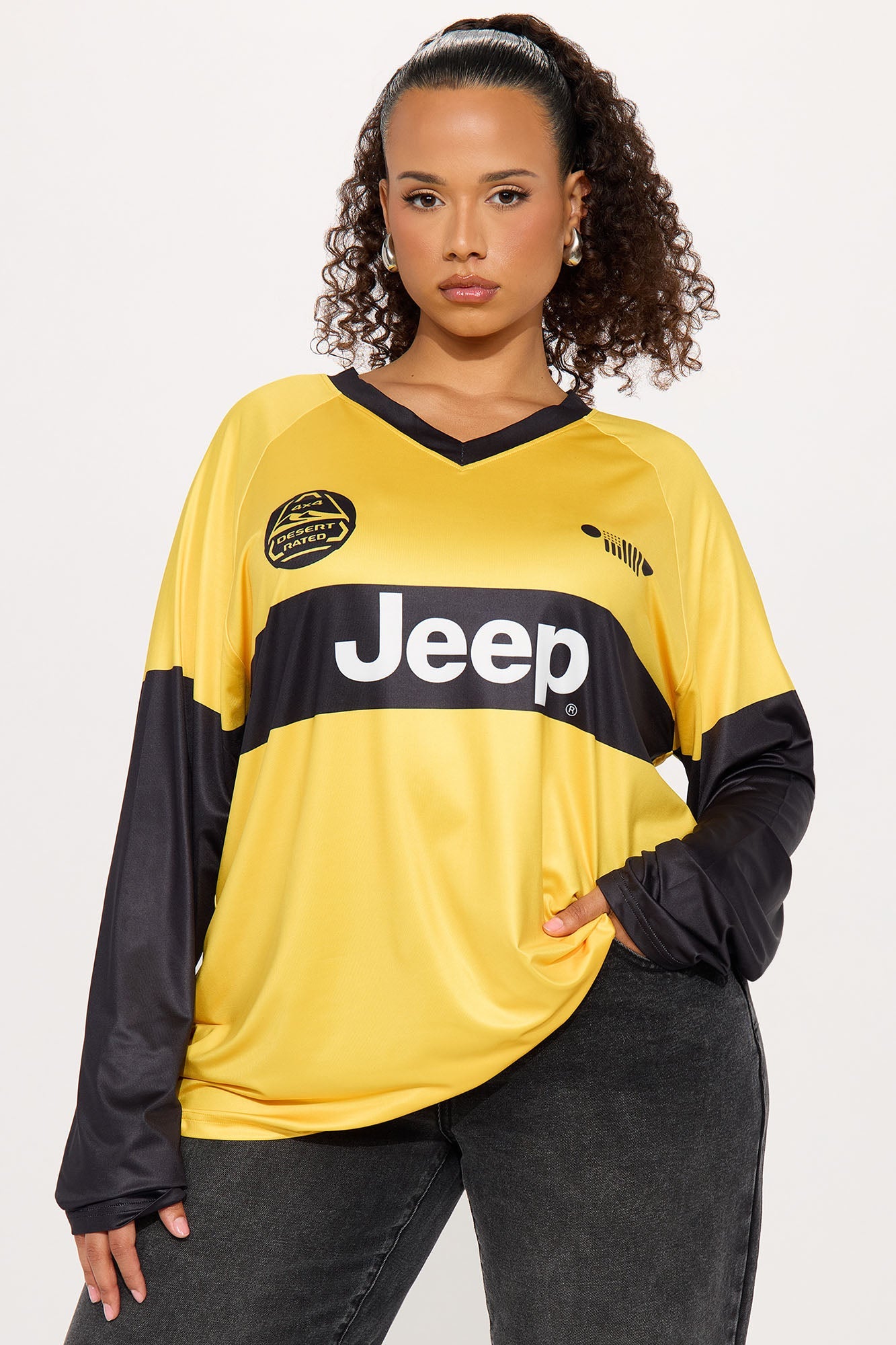 Jeep Wrangler Long Sleeve Jersey - Black/Yellow
