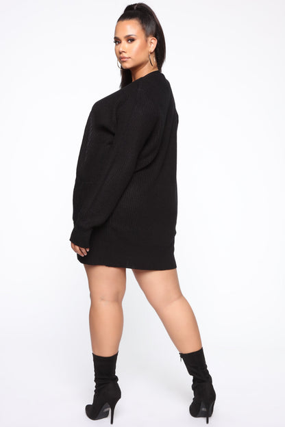 Zoe Two Pocket Cardigan - Black