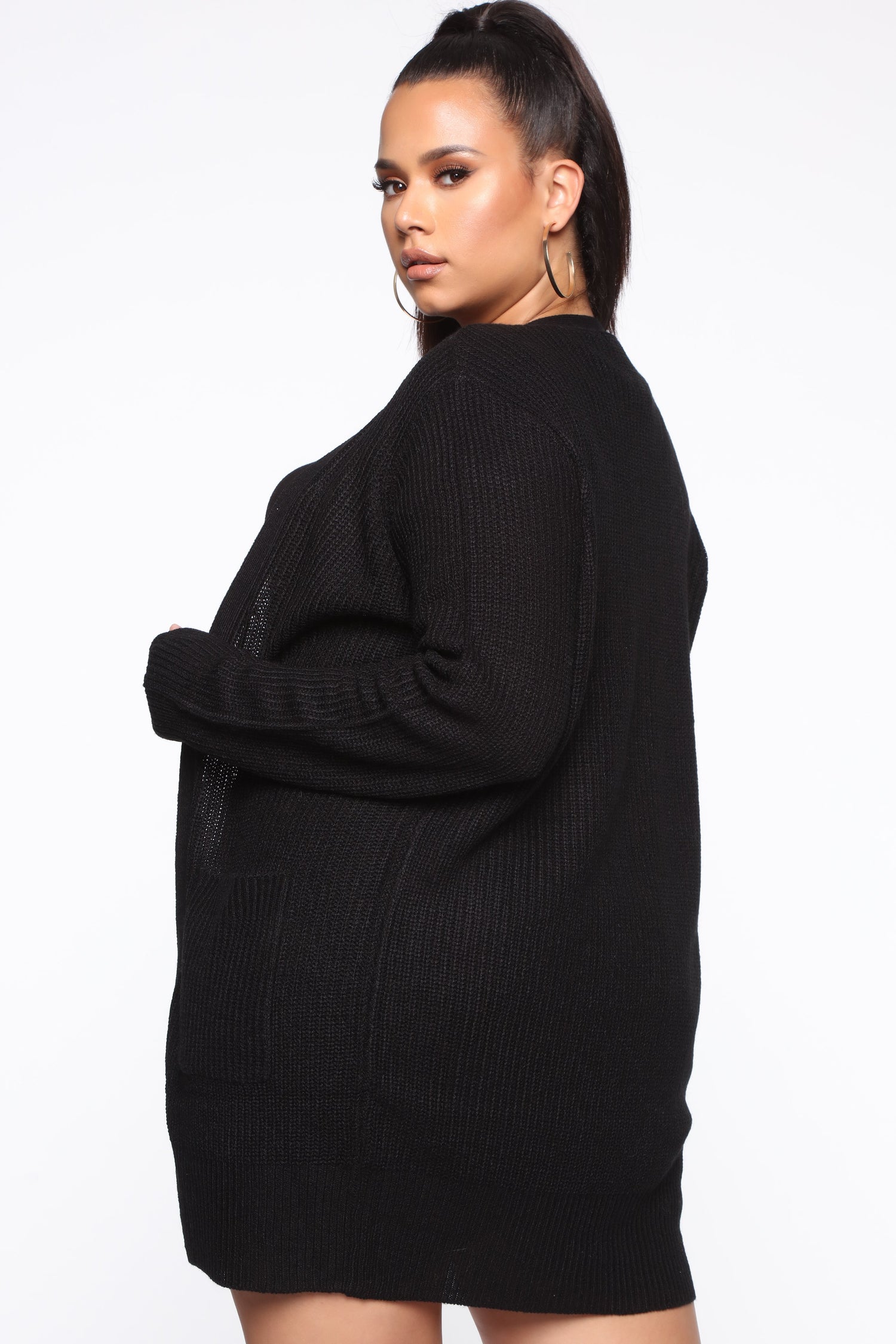 Zoe Two Pocket Cardigan - Black