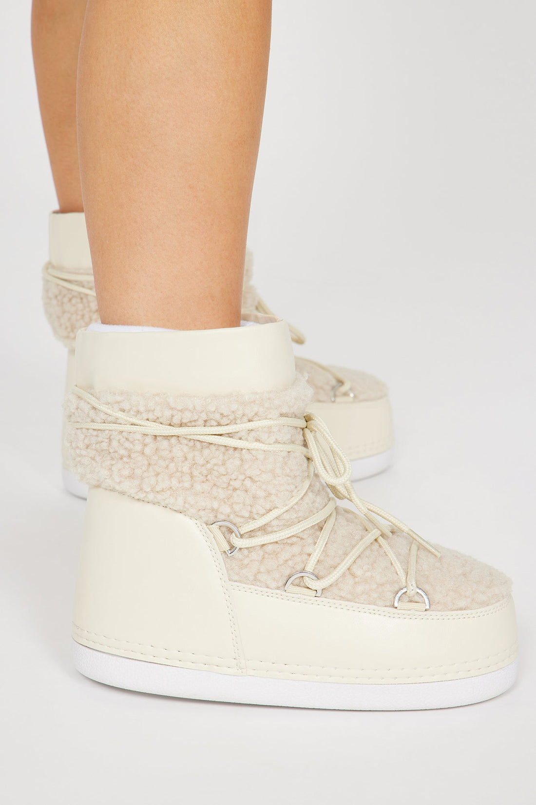 Maybe For You Flat Boots - Ivory