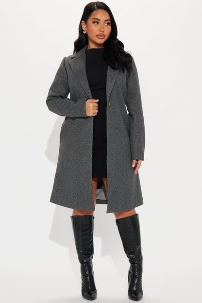 Natalie Wool Coat - Heather Grey