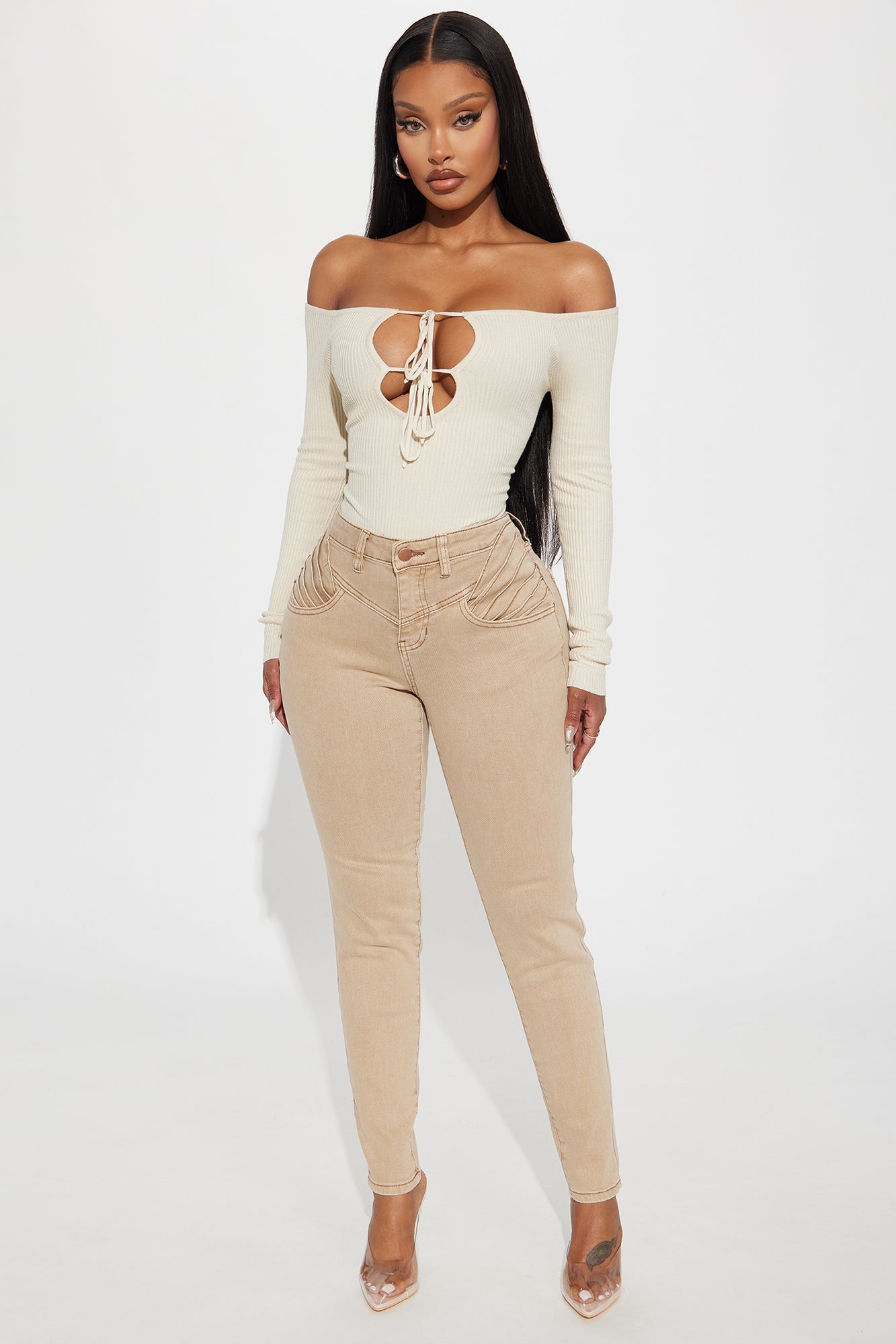 Sotainy Sweater Bodysuit - Cream