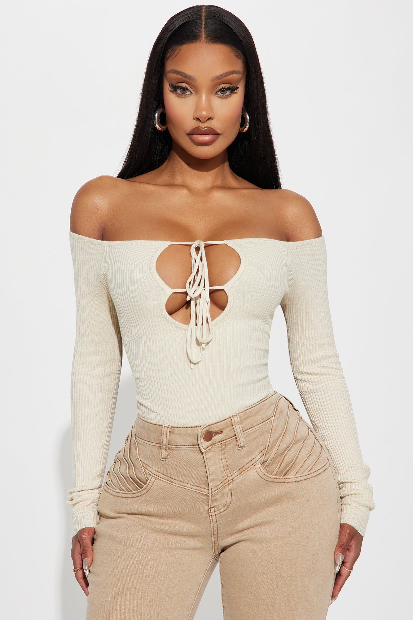 Sotainy Sweater Bodysuit - Cream