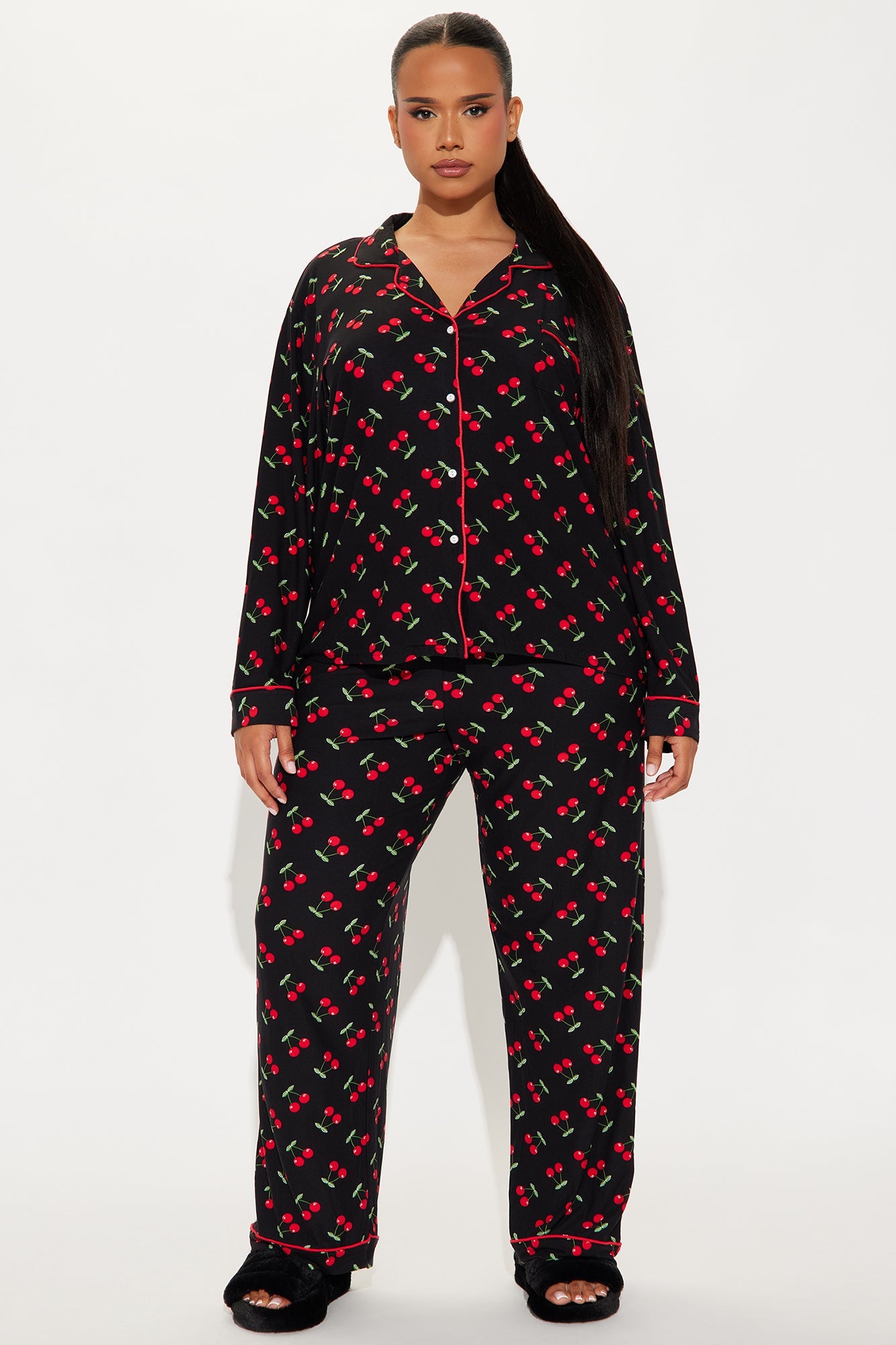 Cherry Bomb PJ Pant Set - Black/combo