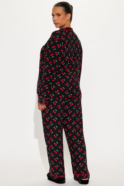 Cherry Bomb PJ Pant Set - Black/combo
