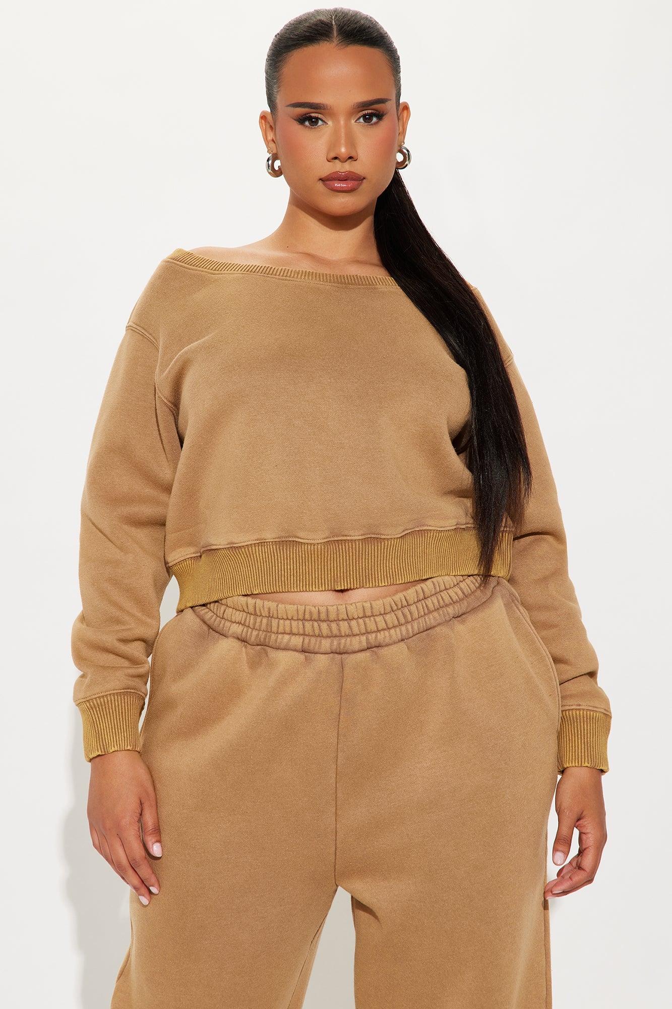 Sammie Fleece Pant Set - Brown