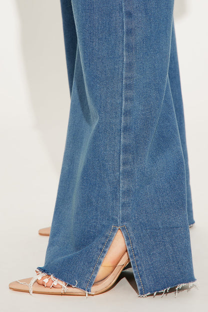 Tall Doubling Down Ripped Flare Jeans - Medium Wash