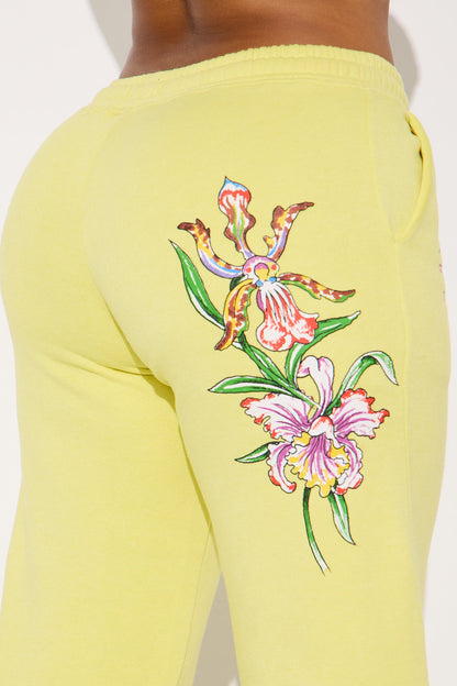 Ed Hardy Phoenix Wide Leg Pant - Yellow