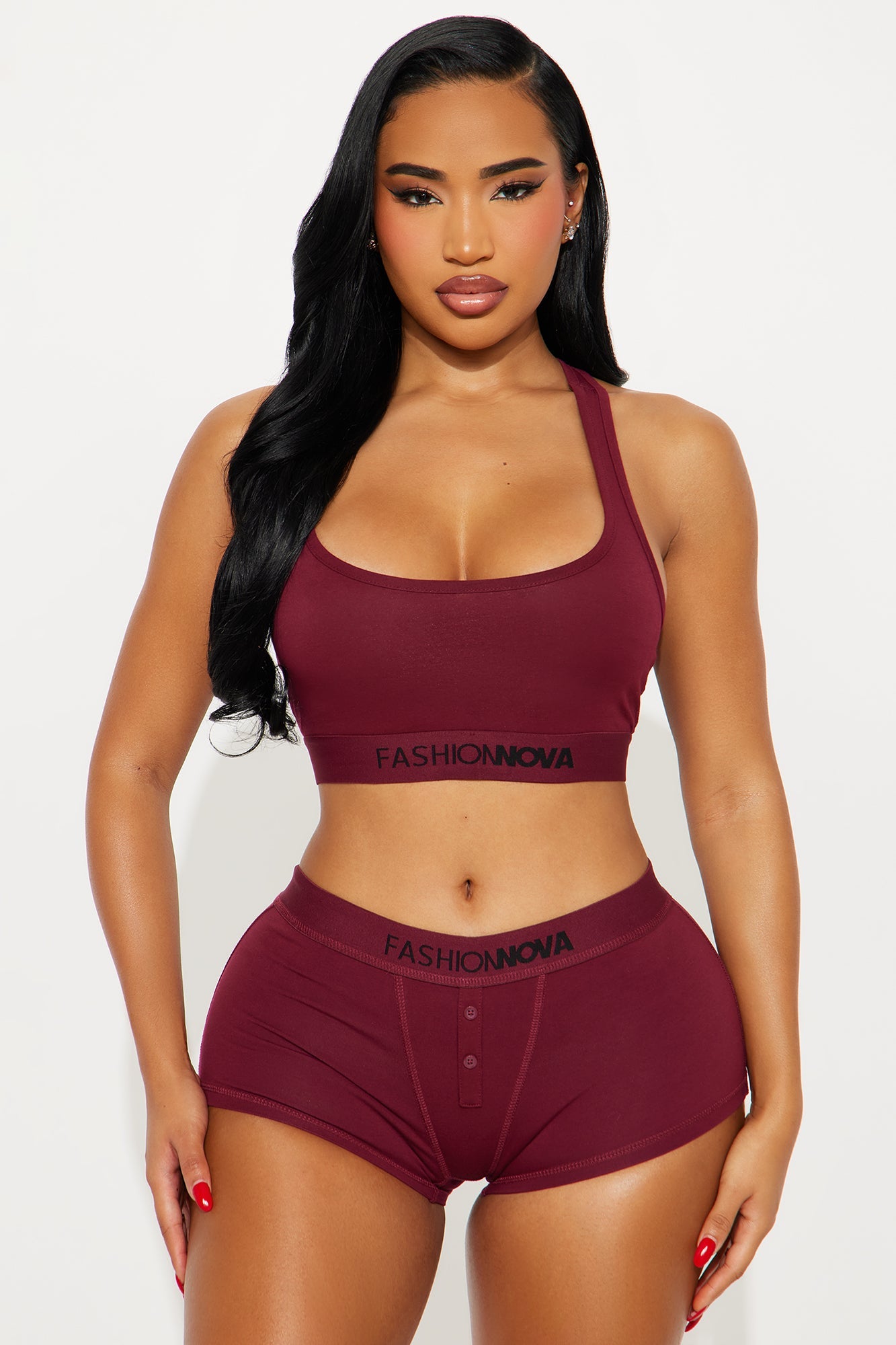 FN Mood Cotton Boyshort - Wine