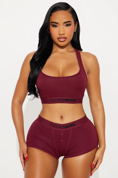 FN Mood Cotton Boyshort - Wine