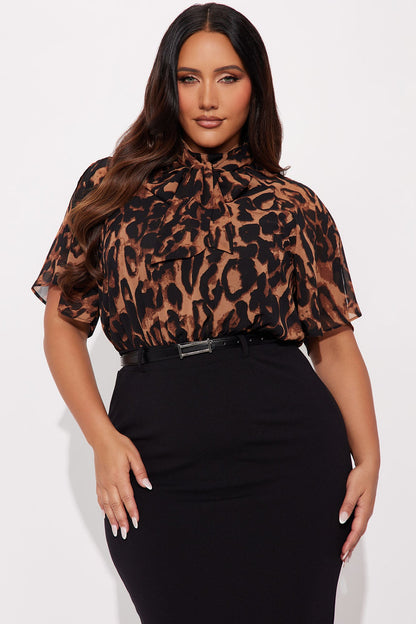 Brit Leopard Maxi Dress - Brown/combo