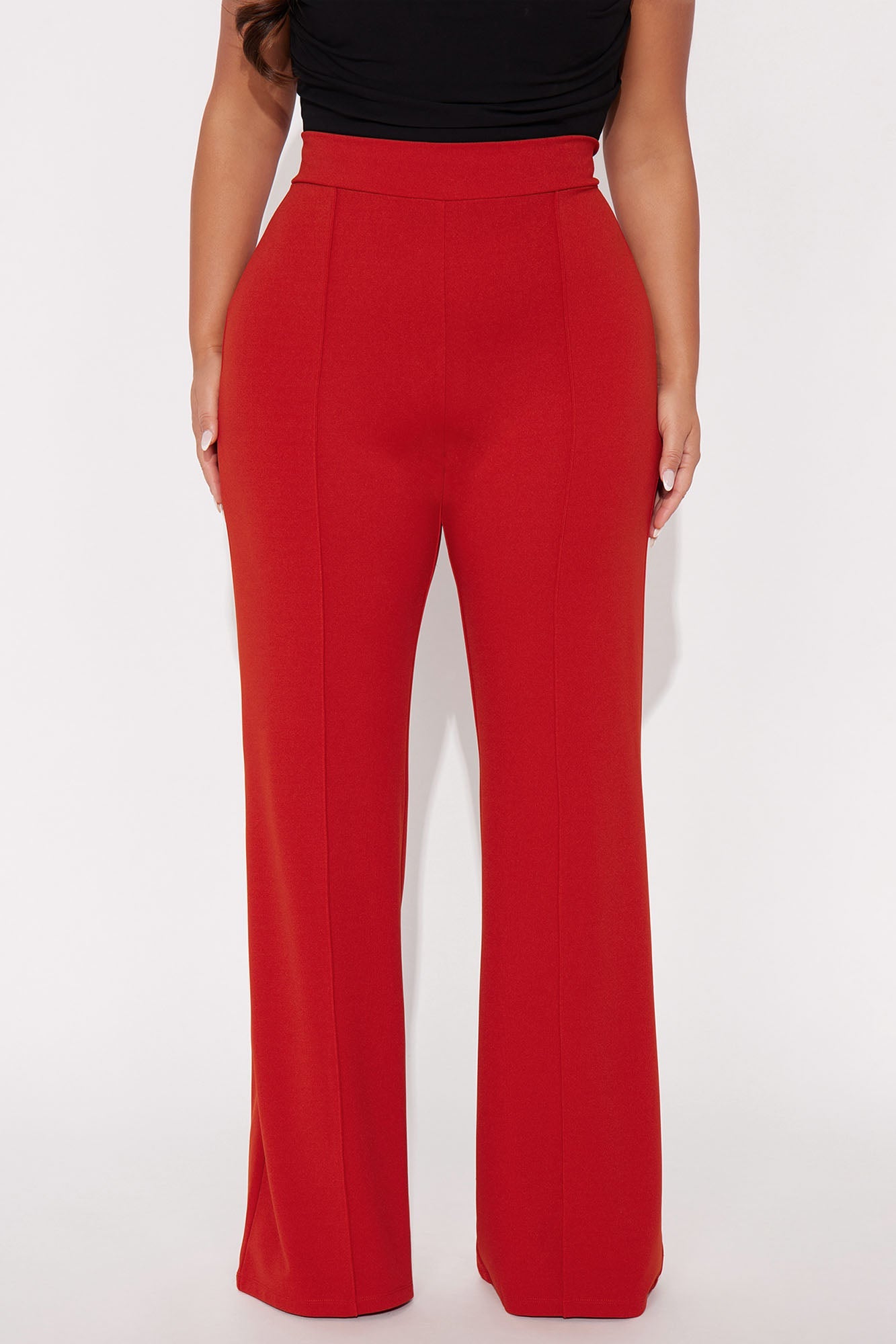 Tall Victoria High Waisted Dress Pants - Rust