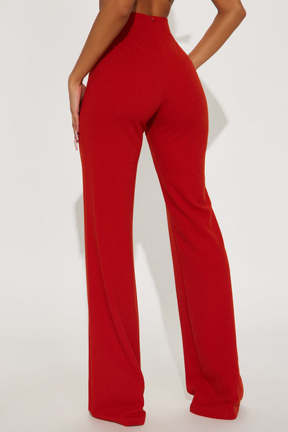 Tall Victoria High Waisted Dress Pants - Rust