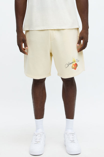 Sinners Club Sweatshort - Cream