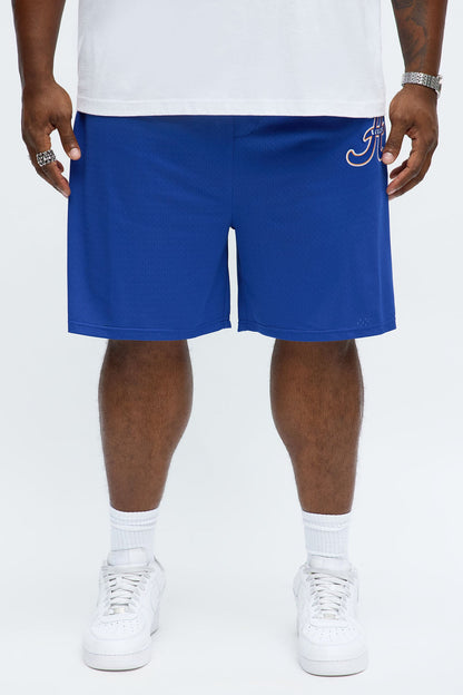 Relaxed H Button Short - Blue