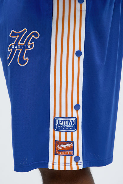 Relaxed H Button Short - Blue
