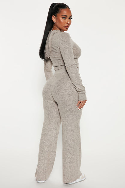 On A Break Pant Set - Oatmeal