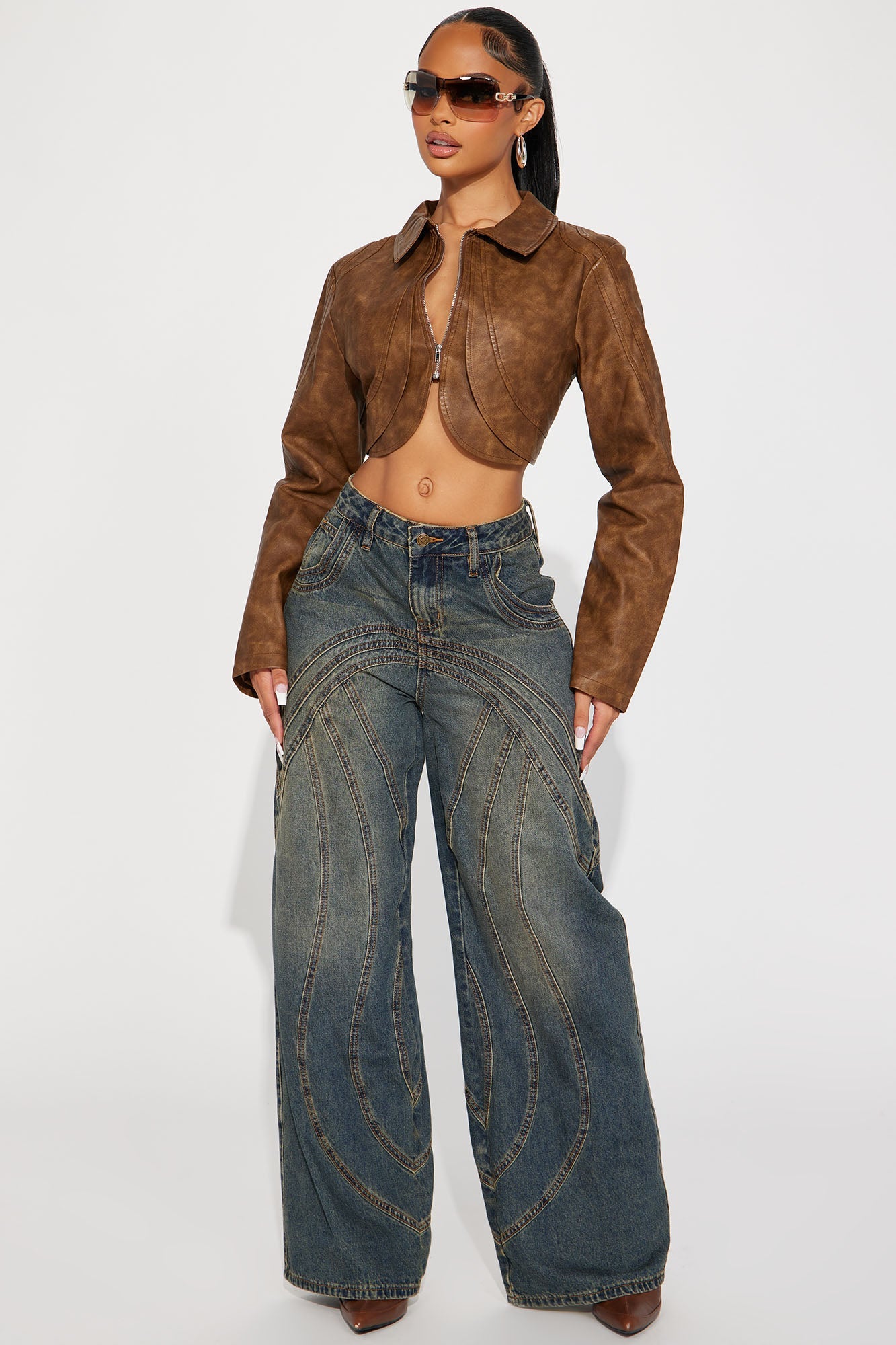 Copenhagen Non Stretch Tinted Wide Leg Jean - Dark Wash