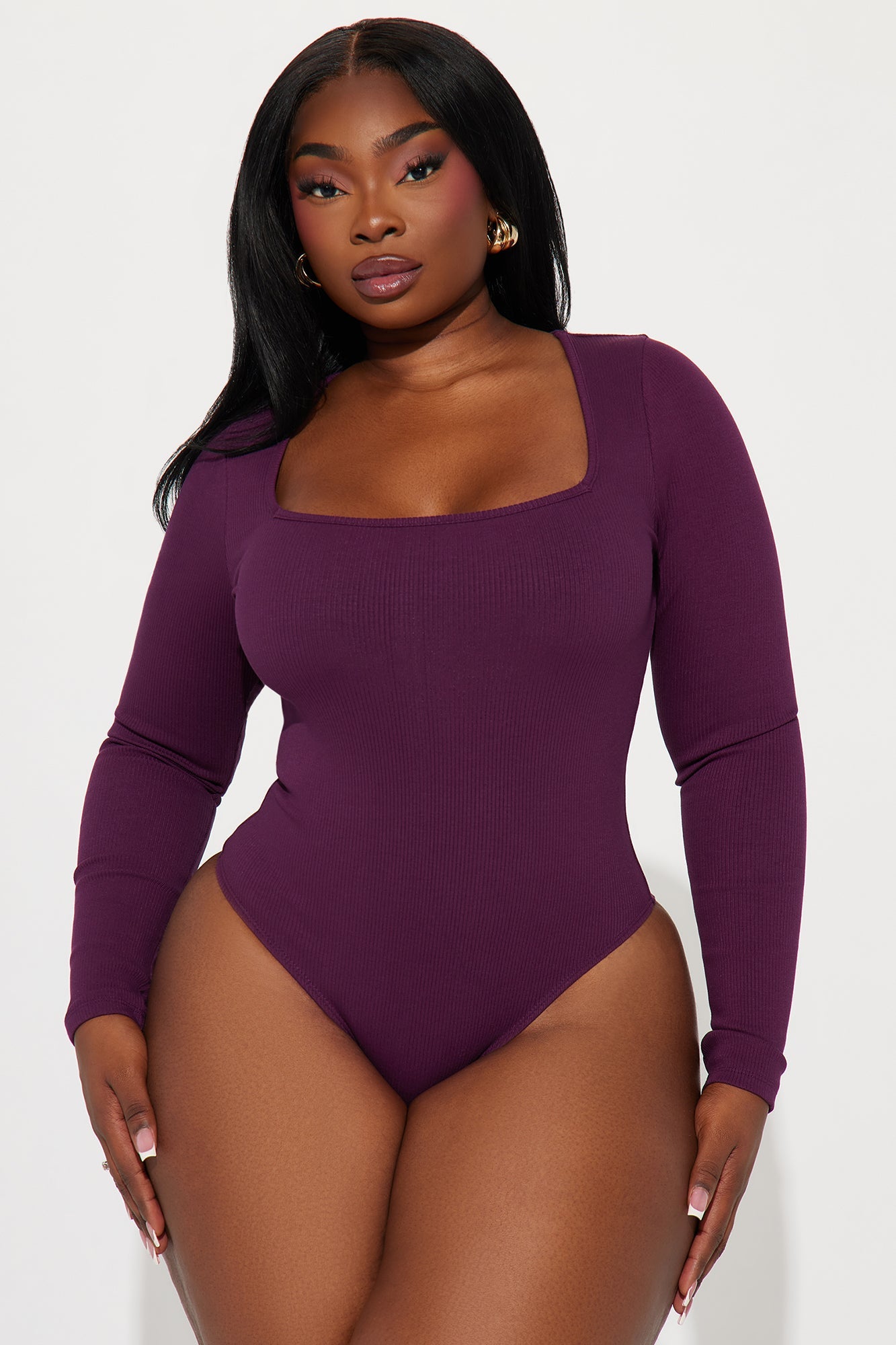 Arianna Snatched Bodysuit - Plum