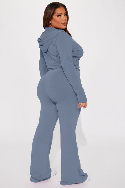 Need Me Vintage Wash Pant Set - Light Blue