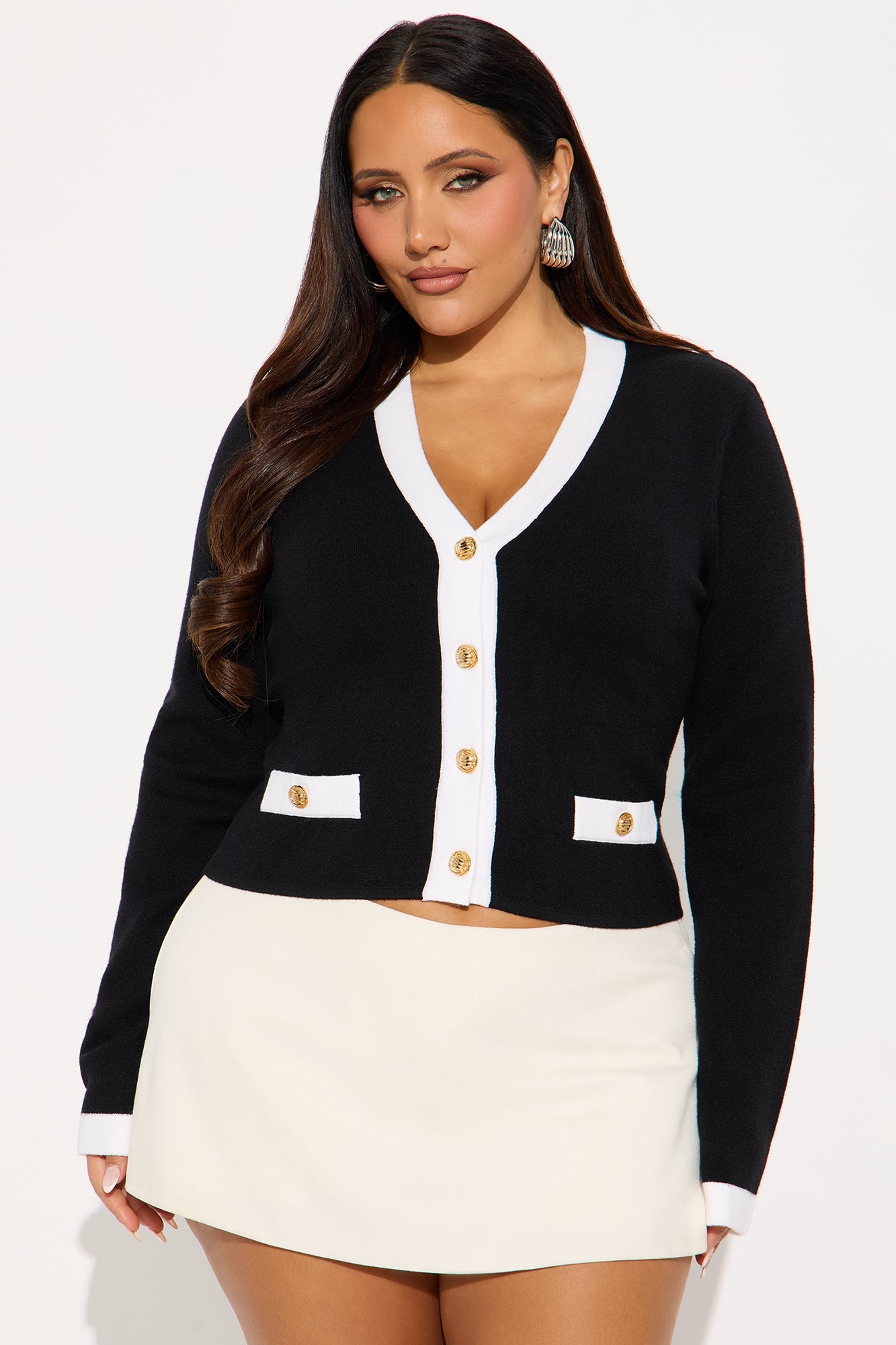 Social Girl Cardigan - Black/combo