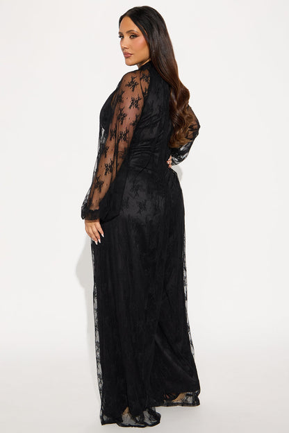 Maya Lace Wide Leg Jumpsuit - Black