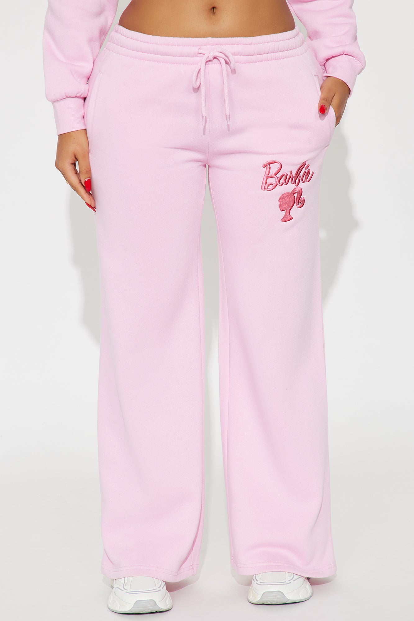 I Feel Fantastic Barbie Fleece Pants - Light Pink