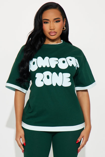 Comfort Zone Oversized T-Shirt Legging Set - Hunter