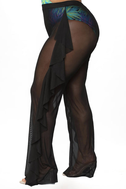 Sunshine See Through Cover Up Pant - Black
