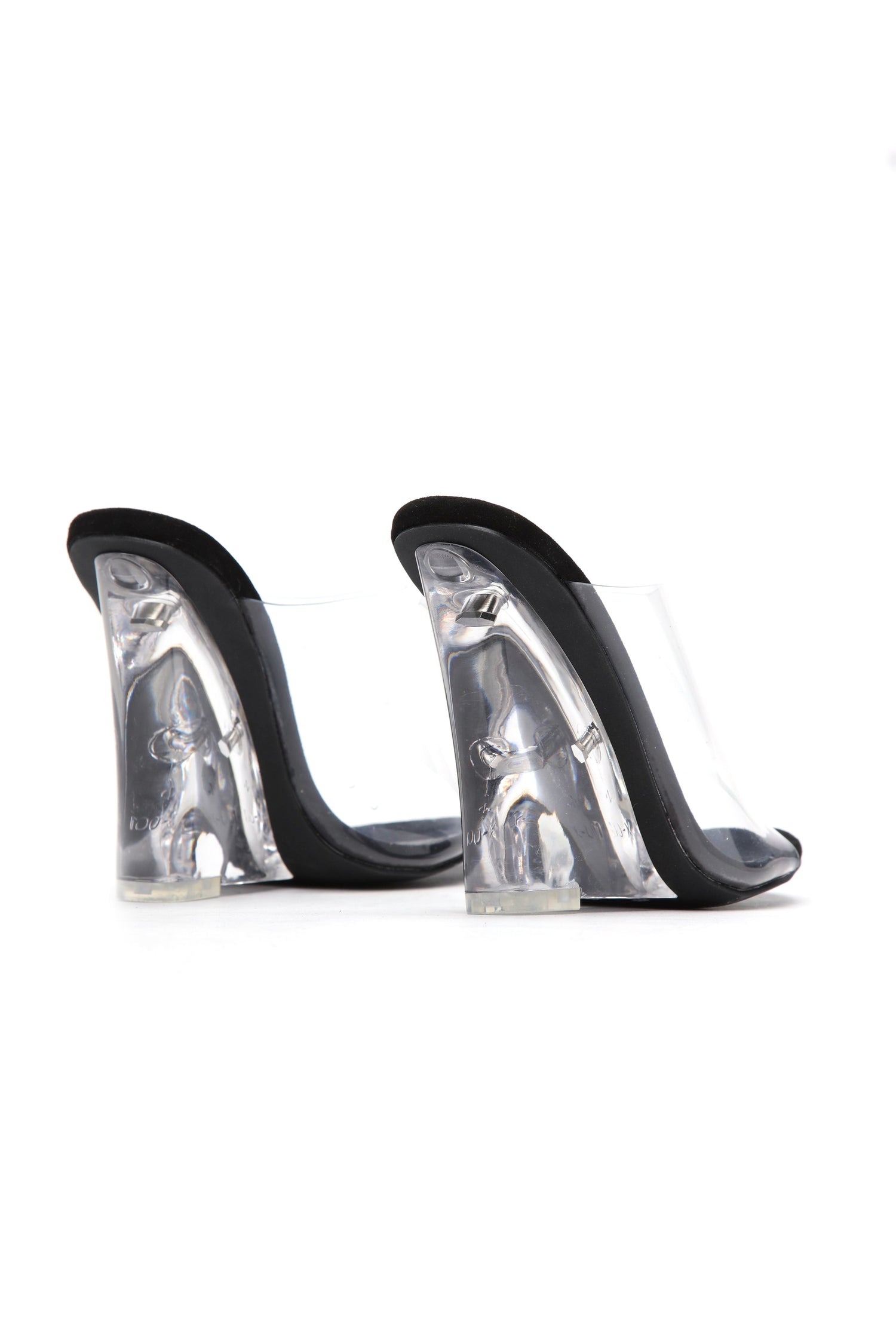 The Glass Edge Heeled Sandal - Black